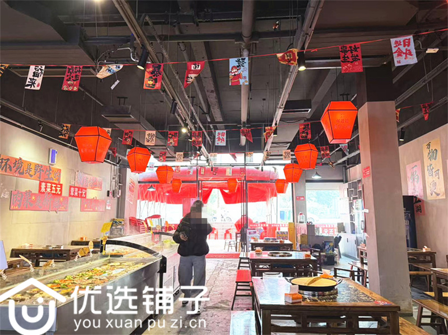 南外升华广场附近230平双开间火锅店转让(可外摆)